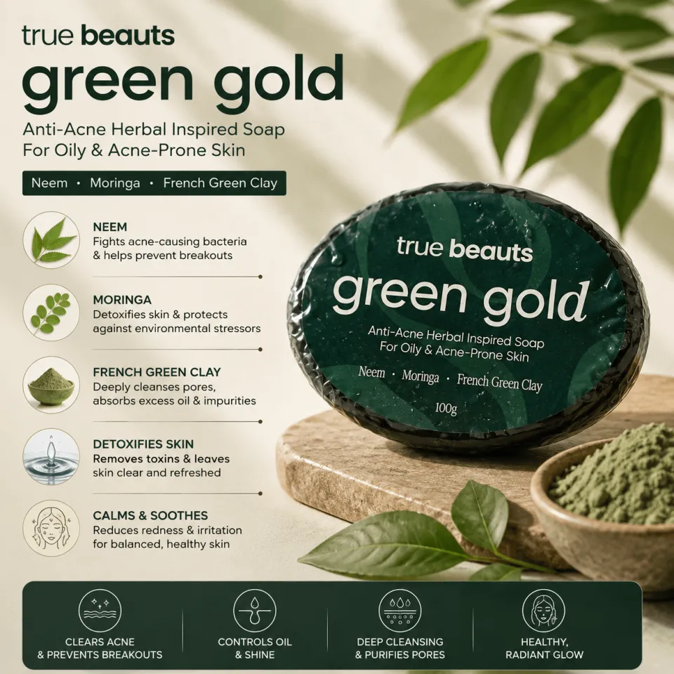 green gold soap